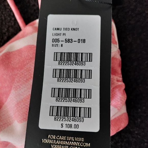 Vix Paula Hermanny Camu Tied Knot Bikini Top & Cheeky Bottom, 8 - Picture 9 of 14